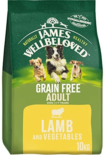 James Wellbeloved Grain Free Adult Lamb and Vegetables 10 kg Bag, Hypoallergenic Dry Dog Food