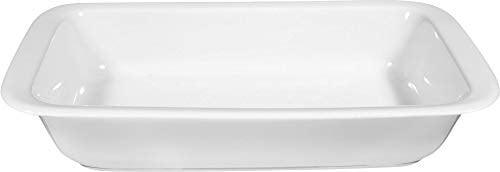 Seltmann Weiden 001.103969 Lukullus - Auflaufform/Ofenform - Porzellan - eckig - 35 cm - Porzellan - weiß | ekor, Weiß, 35cm Length, 21.5cm Width