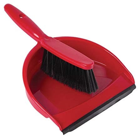 Jantex Set balayette à poils doux et pelle Jantex rouge, Rouge, 250(H) x 260(L) x 340(P) mm, Plastique / Pvc, CC931