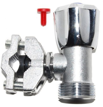 Self Bore And Sealing Plumbing In Tap Kit Suitable For 10mm -16mm Copper Pipes, Complete With Both Red & Blue Inserts To Signify Hot Or Cold Fill, No need to turn your water supply off!