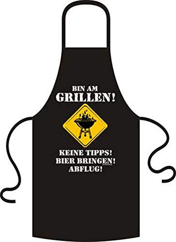 empireposter Fun Spruch Grillschürze Bin am Grillen