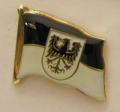 Buddel-Bini Versand Pin Anstecker Flagge Fahne Ostpreussen Ost Preußen Adler Wappen Flaggenpin Badge Button Flaggen Clip Anstecknadel