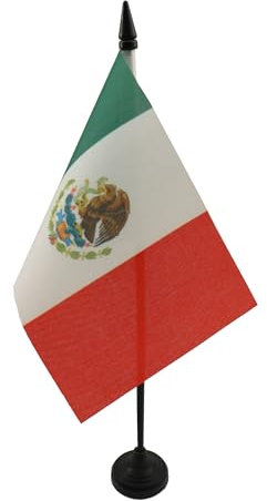 AZ FLAG - Tischflagge Mexiko - 15x10 cm - Mexikanische Tischfahne 10 x 15 Cm - Flaggen