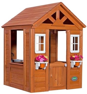 Backyard Discovery Timberlake Maisonnette en Bois | Maisonnette de Jardin | Cabane Enfant Exterieur Bois/Maisonnette Exterieur/Maisonnette de Jardin en Bois/Cabane Maisonnette avec Cuisine