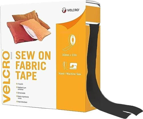VELCRO VEL-EC60283 Nastro di velcro, 50 mm x 10 m, nero