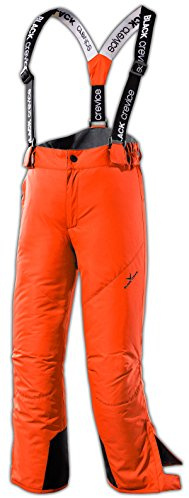 Black Crevice Kinder Skihose I Kinder-Skihose Größen I Skihose mit Hosenträgern I atmungsaktive Kinder-Snowboardhose I Skihose Mädchen & Jungen I Kinder-Schneehose
