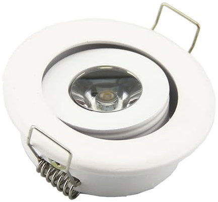 JOYINLED 10er-Pack 3 W Mini-Einbaustrahler Warmweiß Kleiner Ausschnitt Lochgröße 4,2-4,5 cm mit LED-Treiber, Mini-Schwenkstrahler für DIY Vitrinenbeleuchtung Zuhause, 3000K nicht dimmbar