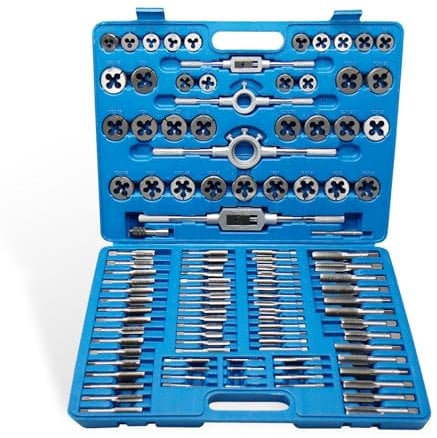CCLIFE Coffret de Tarauds et Filières,110 pièces Kit de Filetage M2-M18 pour la Création et la Réparation de Filetage Taraudage et Filetage