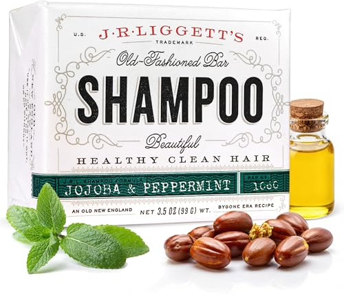 J.R. Liggett Bar Shampoo, Jojoba and Peppermint, 3.5 Ounce