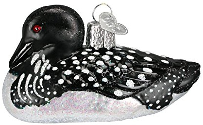 Old World Christmas Loon, Ornament, Black, 2