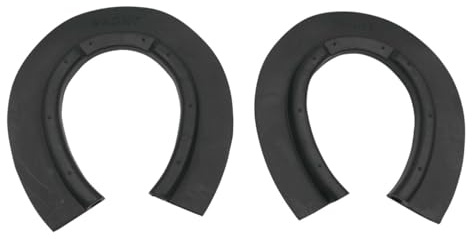 Amesbichler Reitsport Star Grip Snow Grip Schnee Grip Huf Grip Hufgrip Vorne Hufgrip Schneeeinlagen, schwarz, Paar