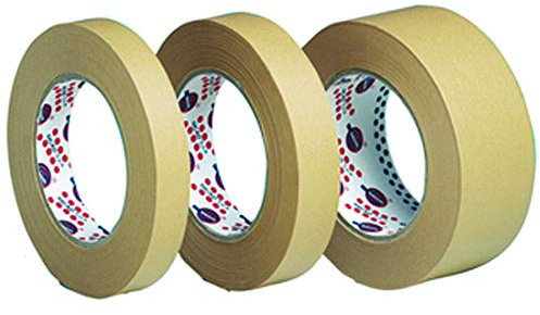 MST-DESIGN Klebeband - Flachkrepp braun Rolle 30 mm x 50 m I Abklebeband I Kreppband I Malerkrepp I Abdeckband I Malerband I Tape I Lackierzubehör