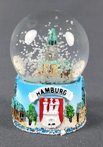 Buddel-Bini Versand Schneekugel klein Michel Kirche Hamburg Schüttelkugel Glitzerkugel Mitbringsel