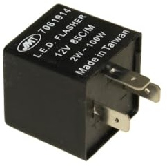 Blinker Relais 12V 3 Polig für LED Blinker 2 Watt - 130 Watt universal | Passend für viele Mofa, Mopeds, Roller, Quads und Motorräder