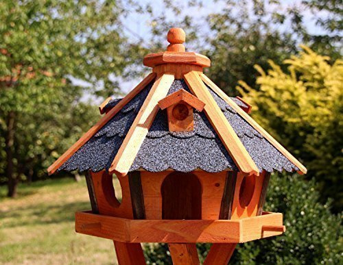 Vogelhaus, Vogelhäuser mit und ohne Ständer behandelt Typ 23 (Blau, ohne Ständer)