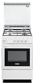 DE LONGHI Cucina a Gas SGW 554 GN N 4 Fuochi Forno a Gas 50 x 50 Colore Bianco