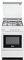 De Longhi - Cocina de gas SGW 554 GN N 4 fuegos horno a gas 50 x 50 cm, color blanco