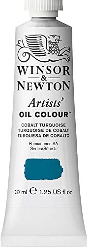 Winsor & Newton 1214190 Artists Ölfarbe - 37ml Tube, Künstler - Ölfarbe mit höchstmöglicher Pigmentierung, höchste Lichtechtheit - Kobalttürkis
