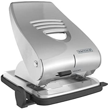 Rapesco 1024 Perforadora Metálica de 2 Agujeros 835, Capacidad para 40 Hojas, Gris