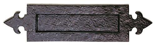 Carlisle Brass LF5525 Fleur de LYS Letter Plate 365 x 90 (195 x 45 Aperture) Black
