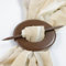 Liedeco Raffspange, Raffring rund mit Stab - Holz - nussbaum 16cm