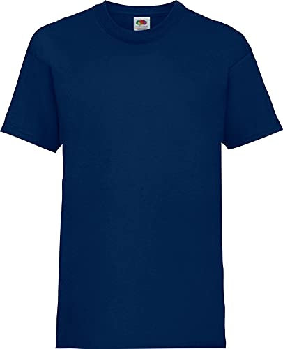 Shirtinstyle Kinder-Shirt Basic Uni Fruit of The Loom, Farbe Blau, Größe 116
