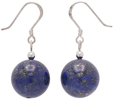 Ohrringe Ohrhänger aus echtem Lapis-Lazuli & 925 Silber blau dunkelblau Damen