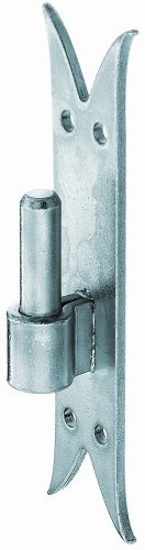 Alberts 306847 Kloben auf Platte | DI-Haken, Abschluss Karpfenschwanz | galvanisch blau verzinkt | Dornmaß Ø16 mm | Platte 205 x 54 mm