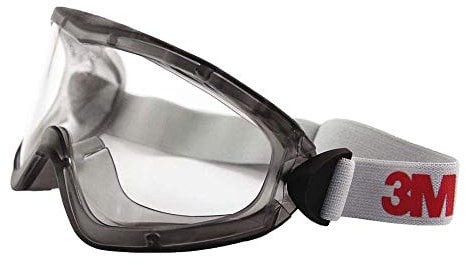 3M Vollsicht-Schutzbrille Serie 2890, abgedichtet, Anti-Fog-Beschichtung, transparentes Acetatglas, 2890SA, Klar