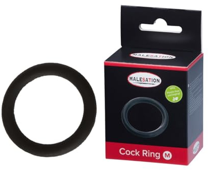 MALESATION Silikon Penisring in schwarz Größe M