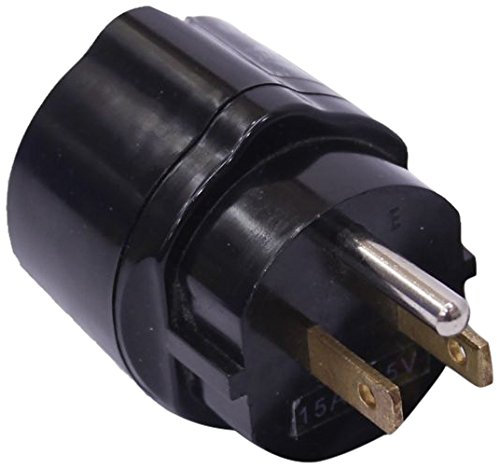 Eurobric2000 AB-27U spina Adattatore, europeo Schuko in US, Nero