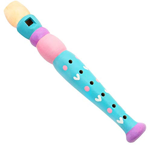KEEPDRUM KFL1BL Flöte aus Holz Blau für Kinder Kinder-Flöte