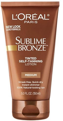 L'Oreal Paris Sublime Bronze Tinted Self-Tanning Lotion, Medium Natural Tan, 5.0 Fluid Ounce by L'Oreal Paris