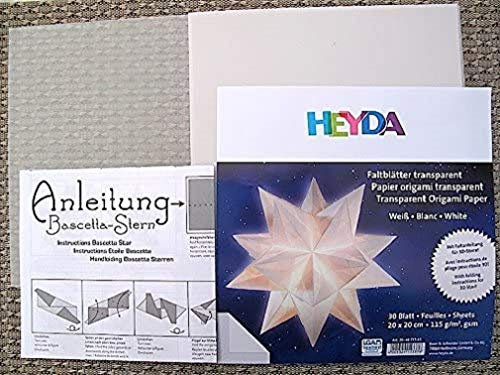 Heyda 204875565 Heyda 204875565 Faltblätter transparent 20 x 20 cm , Farbe: weiß Farbe: weiß