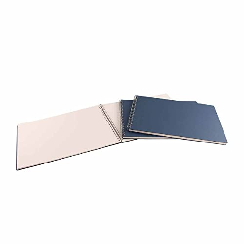 SEAWHITE Eco Spiral Recycled Hardback Sketchbook 130gsm Landscape A3-297x420mm