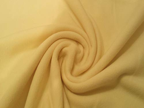 60 wide Anti-Pil Polar Fleece Fabric Lemon - per metre