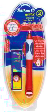 Pelikan 913327 - Bleistift Griffix für Rechtshänder, rot