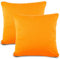 aqua-textil Classic Line Kissenbezug 2er-Set 80 x 80 cm orange Baumwolle Kissen Bezug Kissenhülle, Kopfkissenüberzug, Pillowcase, Bettkissen, Kopfkissenbezug, Reißverschluss Jersey