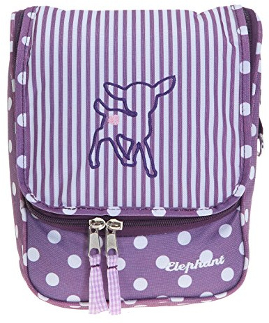 ELEPHANT Kulturbeutel Beautycase Washbag 12216 Feli Lila | Damen Herren Kosmetiktasche Travel Reise zum Aufhängen Innentasche Badetasche Bad Camping Outdoor Gym Sauna