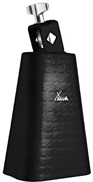 XDrum HCB-5 Cowbell - 5 Kuhglocke mit 20 cm Länge für Drums und Percussion - Glocke aus Stahl - An Schlagzeug montierbar - Schwarz