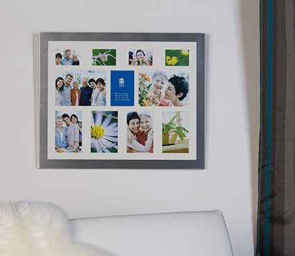 Fotorahmen Pantos aus Alu für 11 Bilder