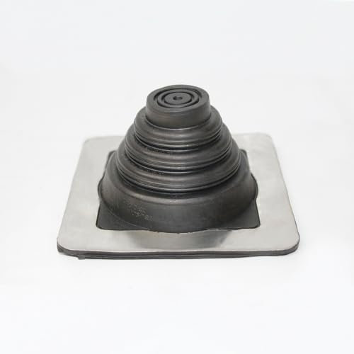 Rohrmanschette Nr. 1-0 - 70 mm EPDM Schwarz | Metalldach geeignet | Wasserdicht | Perfekt für Lüftungsrohre, Solarkanäle & mehr