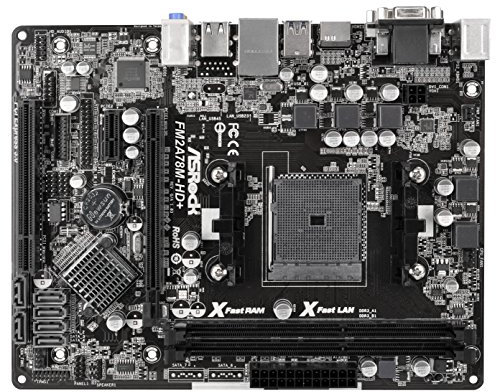 ASRock FM2A78M-HD+ FM2+Mainboard Sockel (micro-ATX, 2x DDR3 Speicher, 6x SATA III, 8x USB 2.0)