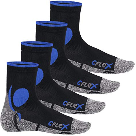 CFLEX Damen und Herren Running Funktions-Socken (4 Paar) Laufsocken