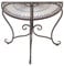 FRANK FLECHTWAREN Konsolentisch Halbrund Flurtisch Beistelltisch Konsole Provencal 80 x 42 x 76 cm,Metall