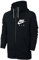 NIKE AW77 Full Zip Hoody Men's Hooded Sweater, black/white, XL