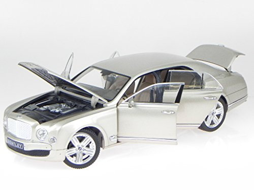 Rastar Modellauto Bentley Mulsanne Gold 1:18, Kid, Metall, Handbetrieben, Fördern von Kreativität und Feinmotorik durch Zusammenbau und Spiel