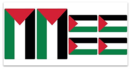 Planche de Stickers Drapeau Palestine - Z270