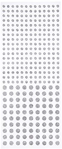 Anitas Glitterations Stickers, Dots, Silver, For Scrapbooking, Card Making, Kids Play, Homework, Art, Craft, Embelish, Decorative, Paper, Card, Glass, Metal, Plastic, Foam