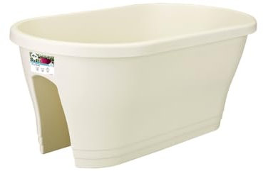 Elho Corsica Flower Bridge 60 - Fioriera per Balcone esterno - Ø 57.3 x H 23.8 cm - Bianco/White